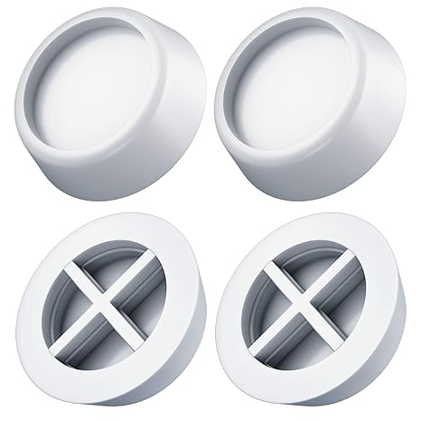 UNEEDE Schwingungsdämpfer, Waschmaschinenunterlage für Füße für Waschmaschinen und Trockner (Weiß, 4er-Pack, rutschfest, 2,56