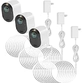 Uogw 25FT Magnetic Charging Cable for Arlo Pro 5S 2K/Arlo Pro 4/Arlo Ultra 2/Arlo Pro3/Arlo Ultra/Go 2 Camera,Power Adapter and Power Cable,Weatherproof Outdoor - 3Pack (White)