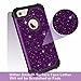 Pandawell Compatible iPhone 6s Case, iPhone 6 Case, Glitter Sparkle Bling Heavy Duty Hybrid Sturdy High Impact Shockproof Protective Cover Case for Apple iPhone 6s/6, Shiny Purple/Black