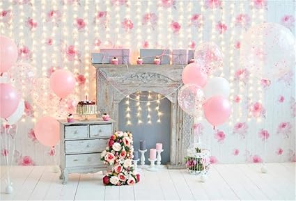 Amazon Com Ofila Baby Girl 1st Birthday Photo Shoot Backdrop 7x5ft