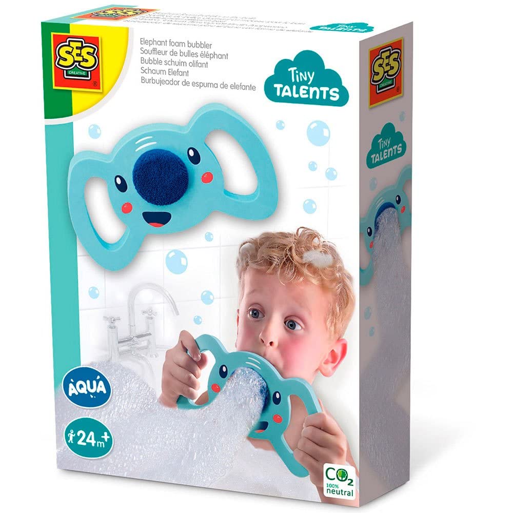 SES Creative Elephant Foam Bubbler in the Bath, Make Bath Time Bubbly, Sensory Play for Children Ages 2 Years and Up