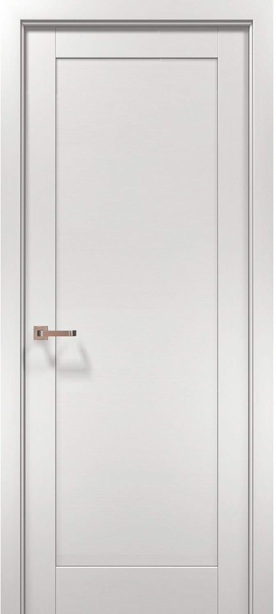 Modern MDF Interior Door 30 x 84 with Hardware Quadro 4111 White Ash