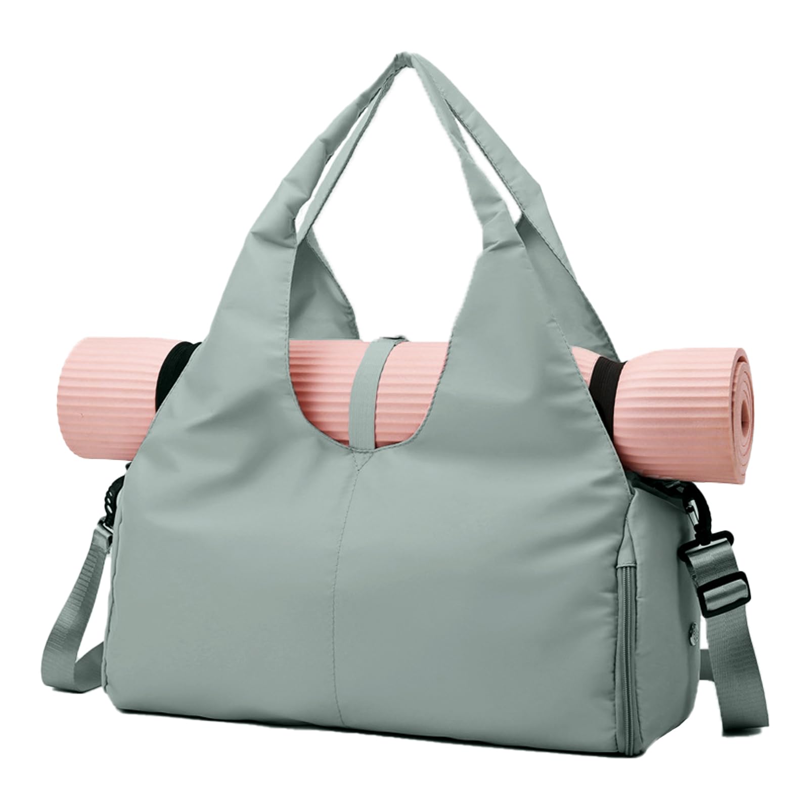 CCAIPU Yoga Mat Bag, Waterproof Gym Bag with Shoes Compartment and Wet Pocket for Yoga Mats & Yoga Accessories Large Capacity Tote for Women (Green)