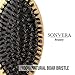 Boar Bristle Hair Brush by Sonvera, Boar Brush, Organic Mens Hair Brush, Boars Hair Brush for Men Women, Soft 100% Natural Bristle Hair Brushes, Round Bamboo (1)
