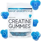 Bear Balanced Creatine Gummies for Men & Women - Creatine Monohydrate, L-Theanine, L-Tyrosine & B12 for Muscle Growth, Streng