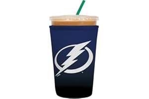 Sok It JavaSok NHL Iced Coffee & Cold Soda Insulated Neoprene Cup Sleeve (Tampa Bay Lightning, Medium: 22-28oz)