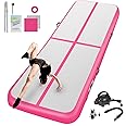 Inflatable Gymnastics Mat 10ft/13ft/16ft/20ft/ Air Tumbling Track Mats 4/8 inches Thick for Home Use/Training/Cheerleading/Yoga/Water with Pump