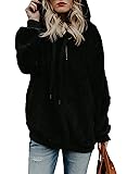 Acelitt Women Winter Zip Fuzzy Sherpa Sweatshirts