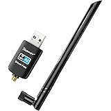 WiFi Adapter 600mbps，Techkey Wireless USB Adapter Dual Band 2.42GHz/5.8GHz LAN Card 802.11ac Network Card for Desktop Laptop 