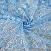 Aisunne African Lace Fabrics 5 Yards Nigerian French Lace Fabric with 3D Flower Fashion Embroidered Beading and Sequin for Wedding Party Dresses (Light Blue)