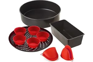 DEMEDO Baking Set for Ninja Foodi 6.5 Qt, 8 Qt, Ninja Foodi Pressure Cooker + Air Fryer Deluxe Bake Kit, Dishwasher Safe Air Fryer Accessories Set