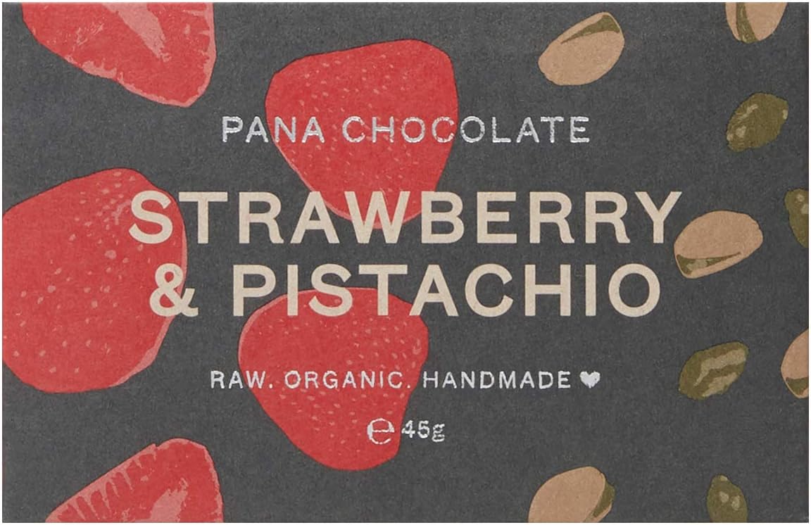 Pana Organic Strawberry and Pistachio Chocolate 12 Bars