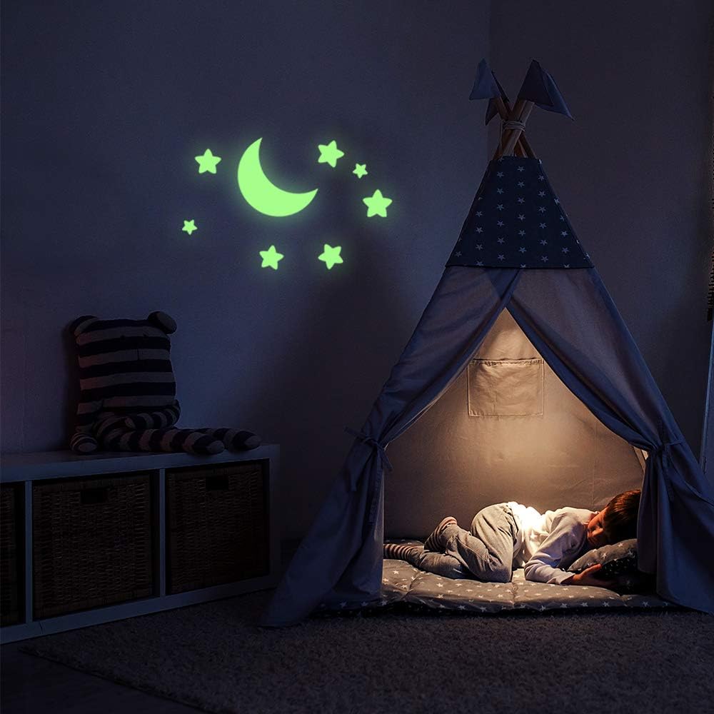 15 X 30 Cm Sticker Phosphorescent Enfant Sticker Autocollant Lumineux Saturne Decoration Murale Fluorescente Lune Et Etoiles Stickers Adhesifs Phosphorescent Ameublement Et Decoration Decoration De La Maison Mkyra Org