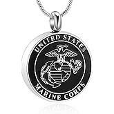 Oinsi Cremation Jewelry For Men Stainless Steel UNITED STATES MARINE CORPS Memorial Urn Pendant Necklace Pendant Hold Ashes Of Loved Ones