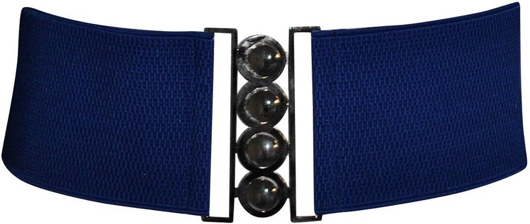 Womens Vintage and Fashion Elasticated Stretch Cinch Belt (5 Colours Available)