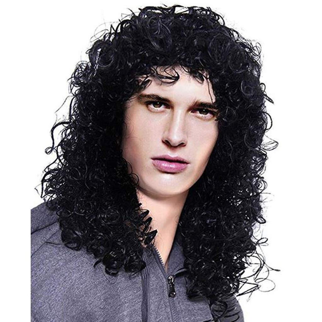 Amazon Com Ice Cream Men S Rocker Long Wavy Jet Black Cosplay