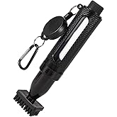 BOXOB Golf Club Cleaning Brush with Water Bottle, Leak-Proof Golf Cleaning Tool with Retractable Clip & Carabiner Ball Cleaner for Woman Men