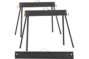 YITAHOME Folding Saw Horses 2 Pack, Portable Saw Horses Table 2200 Lbs Load Capacity with 2x4 Support Legs, Workhorse Pair for Carpenters, Woodworking, Contractors