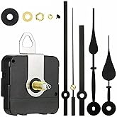 DIY Quartz Clock Movement Wall Clock Motor Mechanism Battery Operated Long Spindle Repair Parts Replacement Kit, Comes with 2