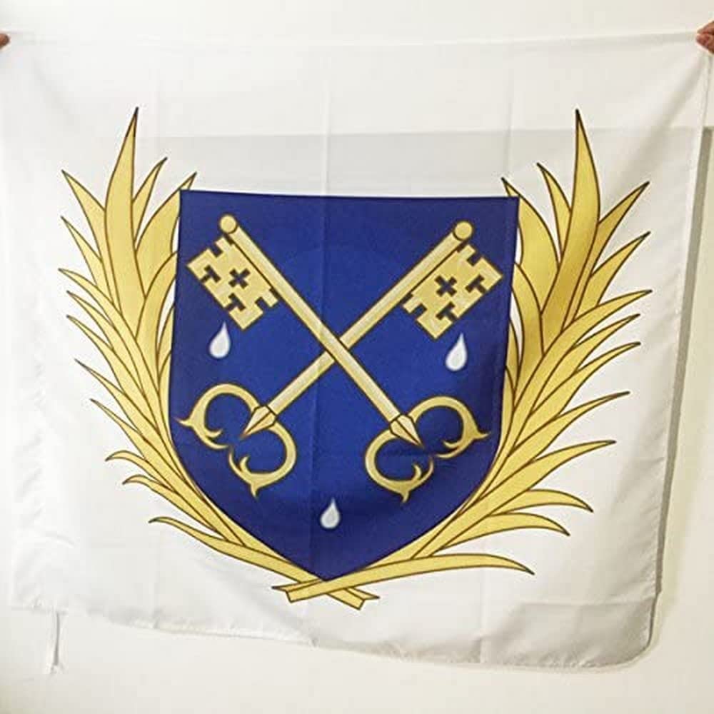 AZ FLAG - Priestly Fraternity of St. Peter Flag - 3x3 Ft - 100% Polyester Saint Pierre order Banner with Sleeve - Fade Resistant - Vivid Colors - 3' x 3' Feet - 90x90 Cm