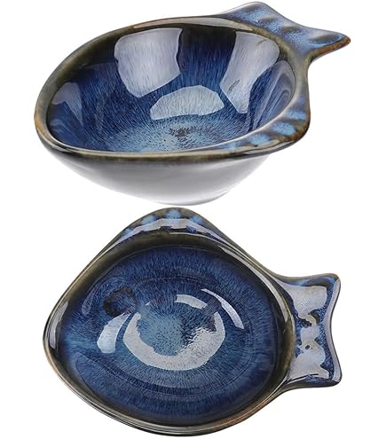 Amazon.com: WAIT FLY Cute Fish Shaped Ceramics Seasoning Dishes