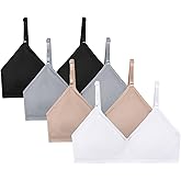 MIK-QUE Girls Seamless Training Bras Adjustable Straps Sports Bras 8-10,10-12,12-14