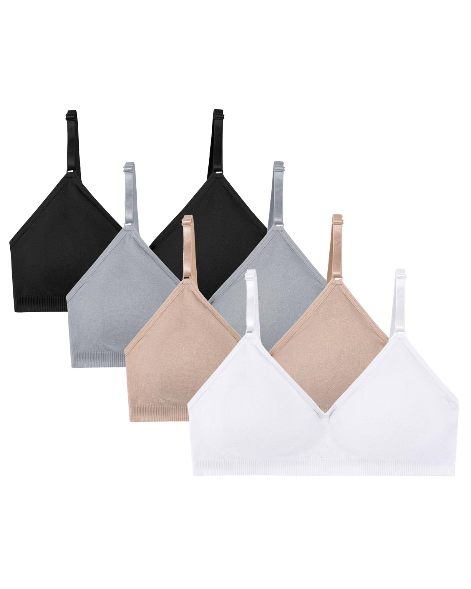 Photo 1 of MIK-QUE Girls Seamless Training Bras Adjustable Straps Sports Bras 8-10,10-12,12-14