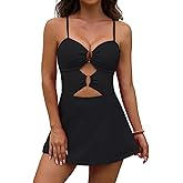 CiCiBird One Piece Swimsuit for Women Sexy Ring Linked Swim Dress Cutout Bathing Suit Swimwear