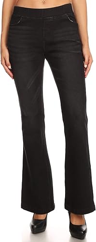 womens high waisted pull on jeans