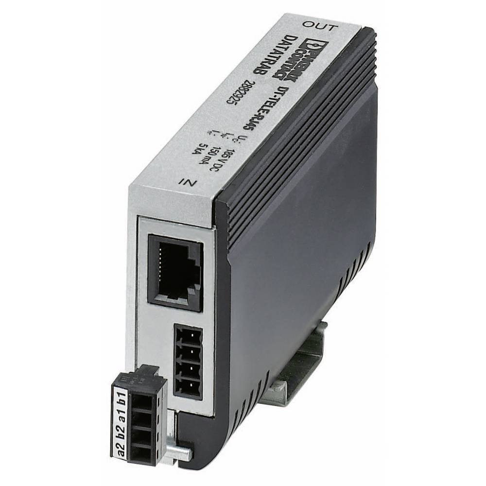 Phoenix DT-TELE-RJ45 Black, Silver surge protector - Phoenix DT-TELE-RJ45, Terminal, Black, Silver, Zinc, DIN rail, 25 mm, 63.5 mm