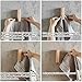 Wood Towel Hooks -Set of 2 Self Adhesive Vintage Towel Holder Wooden Wall Mounted Towel Racks for Bathroom and Kitchen Home Decor- Quick Drying, Firmly Holds Towel(Walnut)