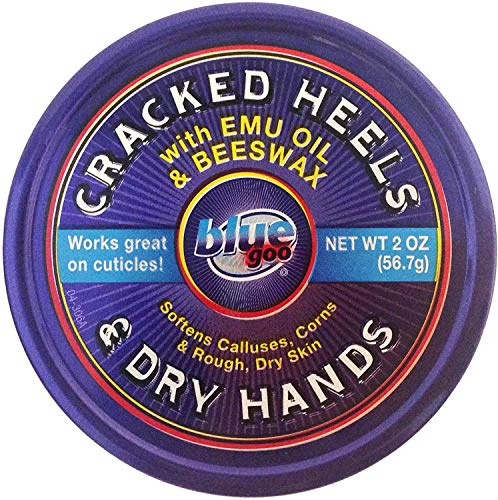 Blue Goo Cracked Heels and Dry Hands Emu Oil Skin Softener, 2 ounce (Pack of 3)