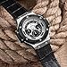 Baogela Mens 24-hour Chronograph Luminous Leather Strap Military Sport Quartz Wrist Watches White