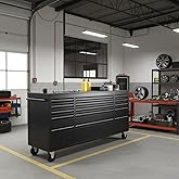 72 Inch 15-Drawer Rolling Tool Chest & Storage Cabinet | Heavy Duty Stainless Steel Mechanic Tool Box with Wheels for Garage 