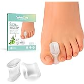 Welnove 12-Pack Gel Toe Separators &ndash; Bunion Pads &ndash; Toe Spacers for Straightening Overlapping Toes for Men and Women - Transparent