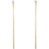 Starchenie Long Tassel Dangle Earrings Silver Gold Plated Drop Threader Earrings Jewelry for Women