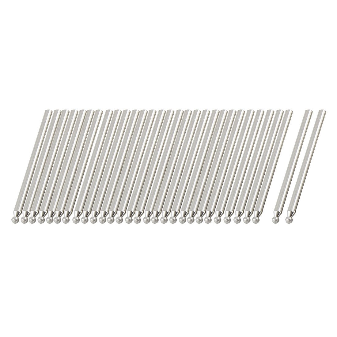 Sourcingmap 30x 18# 2.3mm Dia Ball Shape Tip Diamond Mounted Point Bits