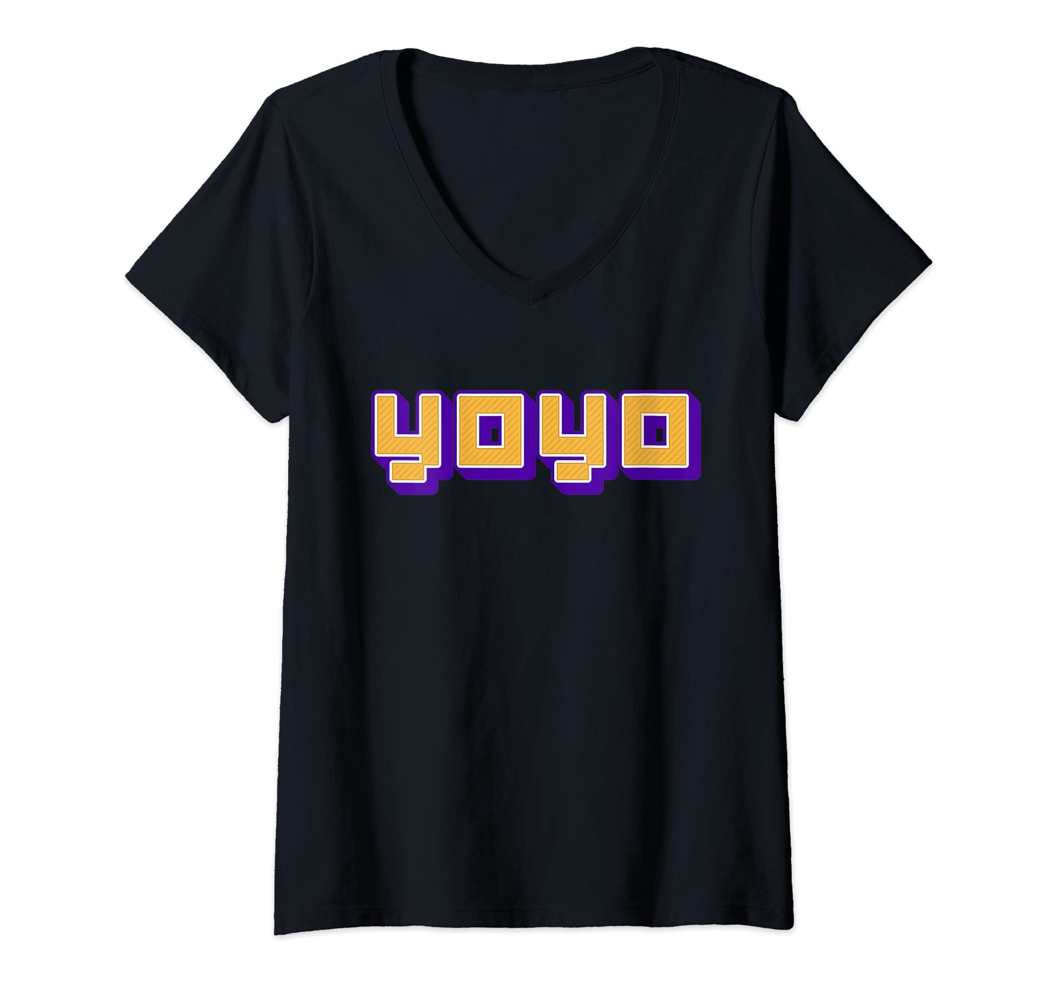 Womens Yoyo Ancient Toy Hard Tricks Looping Technique Yoyo V-Neck T-Shirt