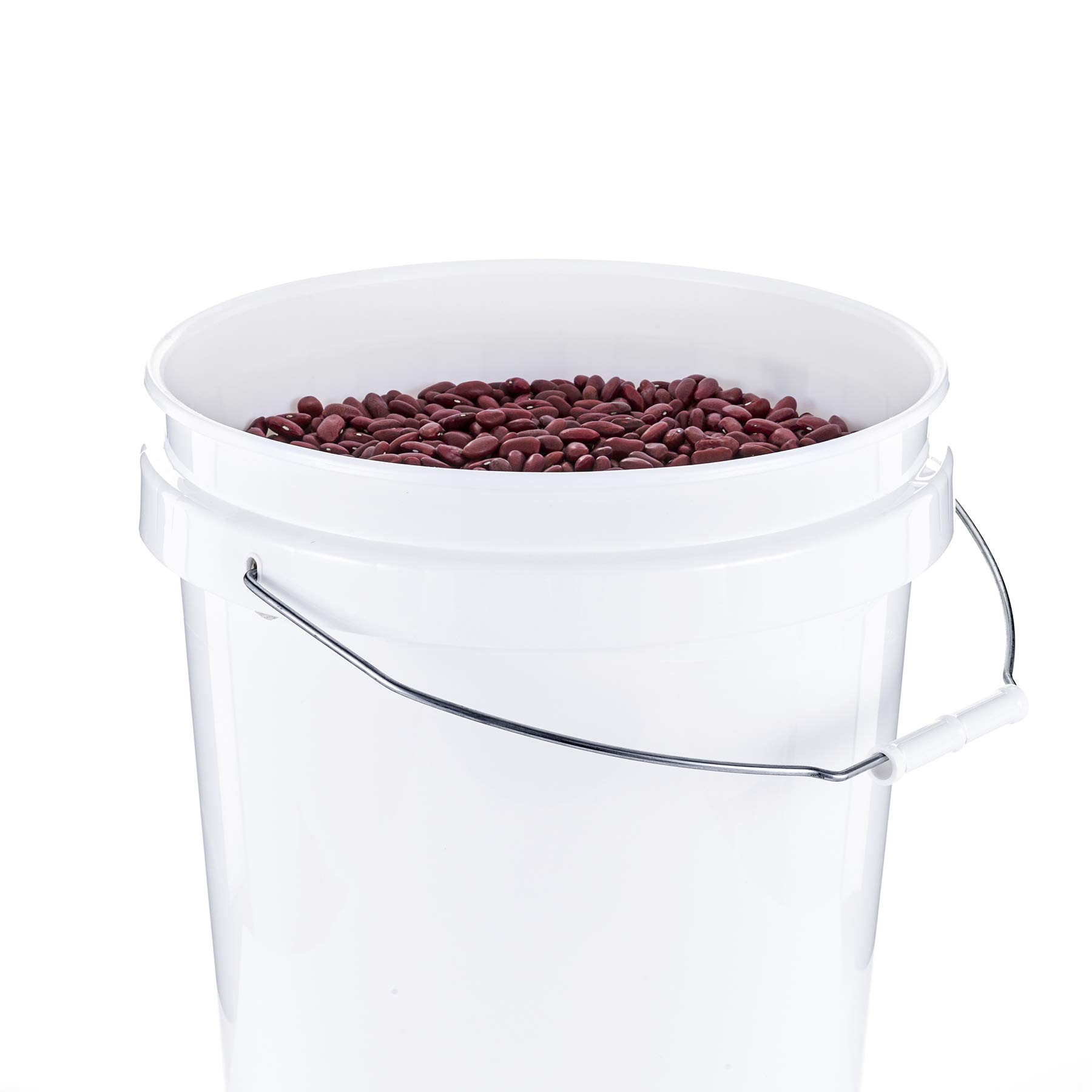 United Solutions 5 Gallon Bucket - 3 Pack, White, Heavy Duty BPA-Free Plastic Bucket, Comfortable Handle, Easy to Clean, Perfect for on The Job, Home Improvement, or Household Cleaning