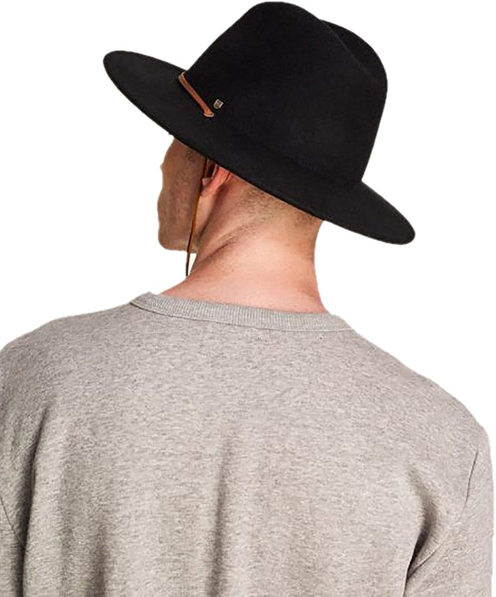 Brixton Men's Field Wide Brim Felt Fedora Hat: Clothing