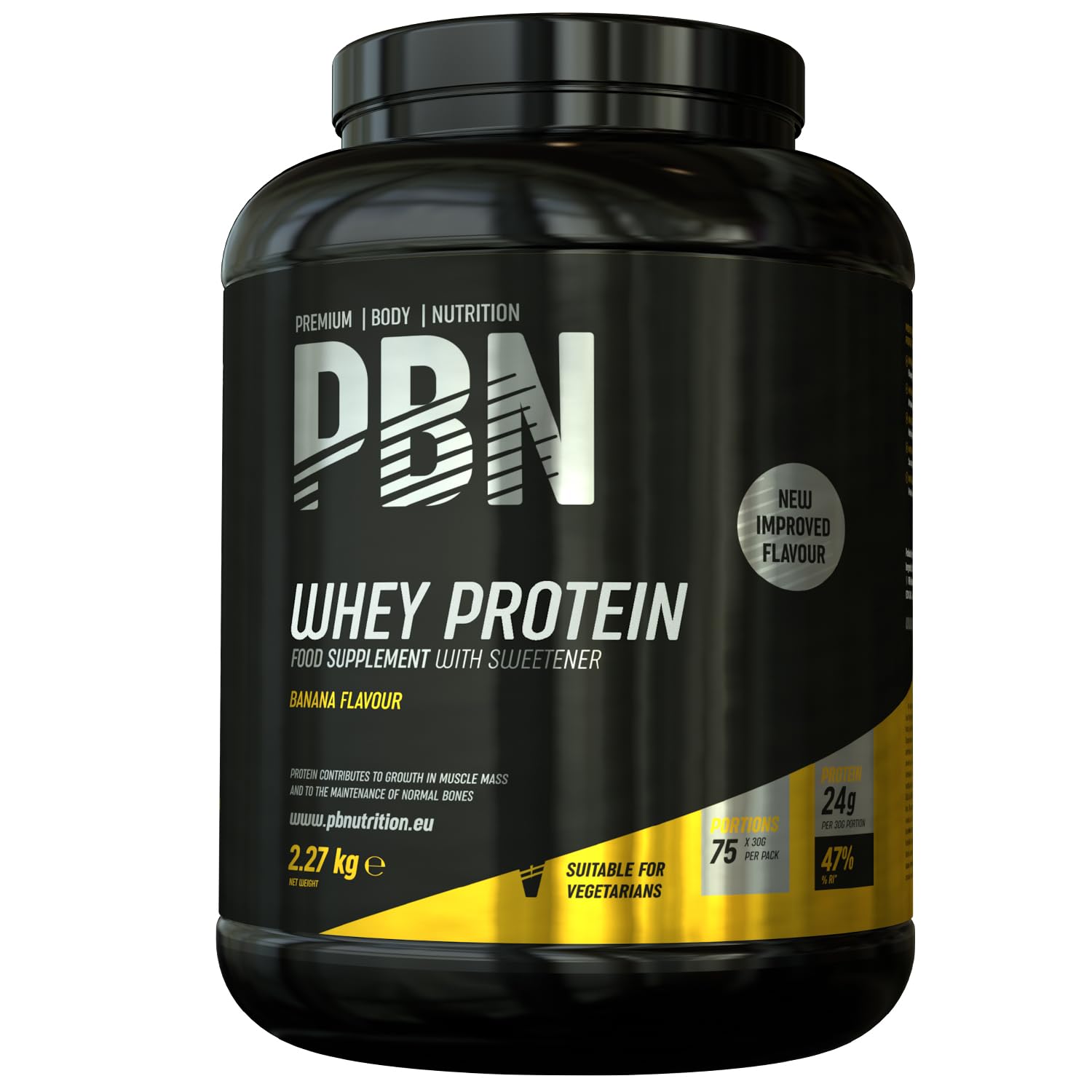 PBN - Premium Body Nutrition Whey Protein Powder 2.27kg Banana
