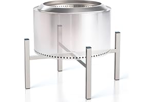 NBPLUS 15-27 inch Fire Pit Stand, Stainless Steel Retractable Adjustable Base, Firepit Stand for Solo Stove Bonfire Ranger Yukon, Sturdy, Easy to Install, Accessories for Solo Stove