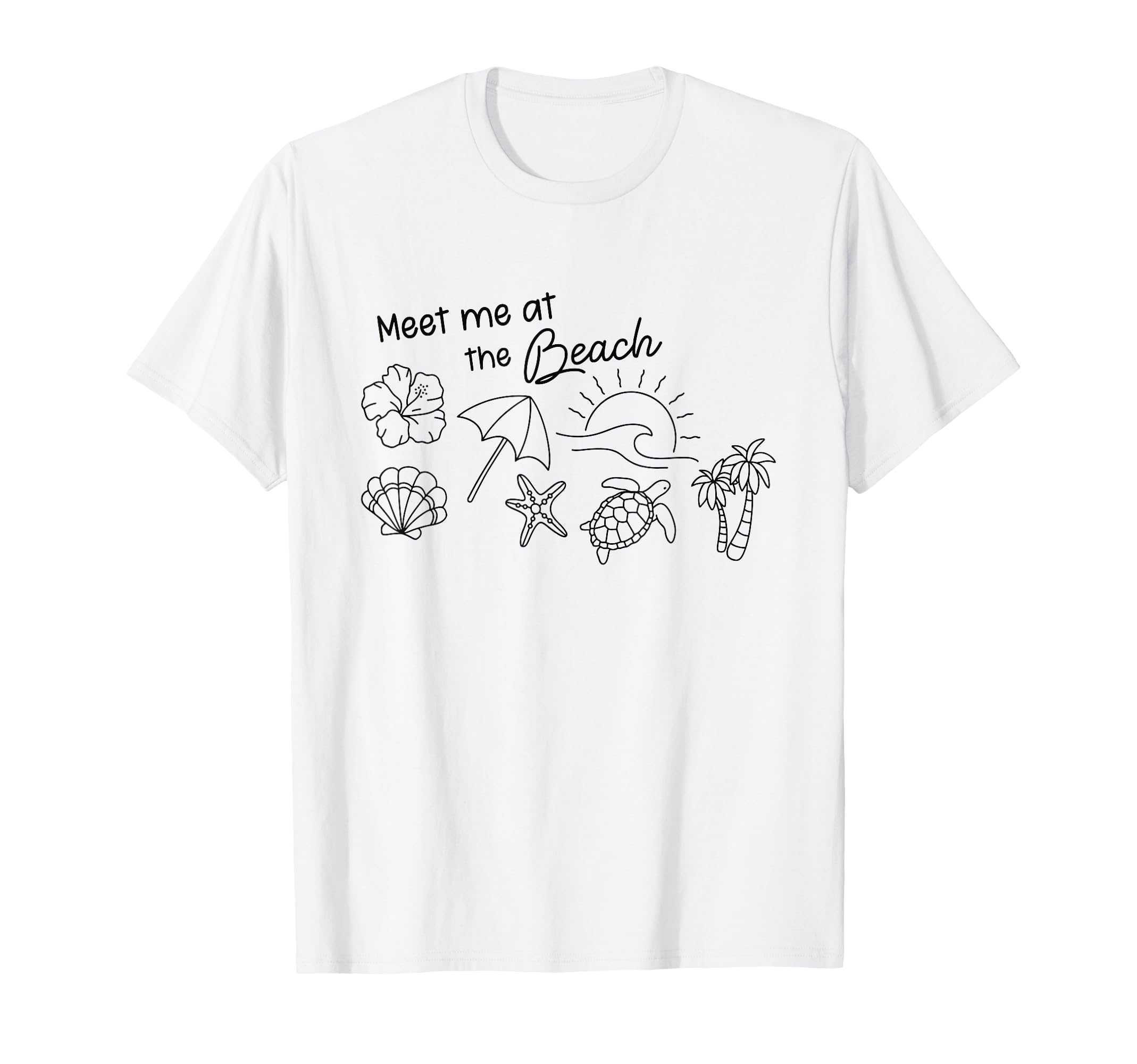 Photo 1 of "Meet Me at the Beach" Tropical Ocean Surf Sea Turtle Summer T-Shirt