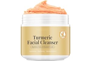 OUPEICHARM Turmeric Rice Mochi Face Cleanser Wash Cream,Moisturizing,Deep-Cleansing,Oil Control,Makeup Cleansing Balm for Women for All Skin Types（5.29oz）