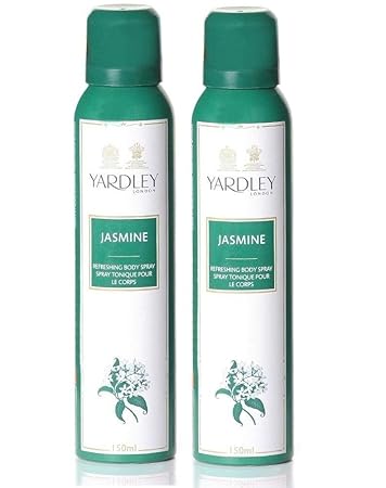 Yardley Jasmine Deo Spray, 150ml (Pack of 2)