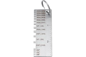 Sheet Metal Thickness Gauge, Stainless Steel Wire Gauge Tool for Welding Inspection, Metalwork and Material Thickness Measure