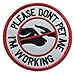 SpaceAuto Service Dog Working Do Not Touch Military Tactical Morale Badge Hook & Loop Fastener Patch - Please Do Not Pet Me I'M Working - 3.15