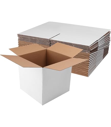 50-Pack Secure Seal Corrugated Mailer Boxes – 10x4x4 Kraft Cardboard Shipping Boxes