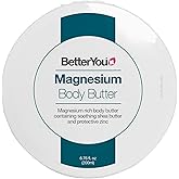BetterYou Magnesium Body Butter - Dry Skin Moisturizer - Leaves Skin Smooth And Soft - With Shea Butter, Magnesium Chloride And Zinc - 6.76 oz