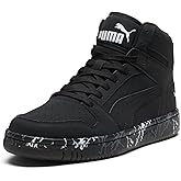 Puma Men's Rebound Layup Sneaker Black Black White, 8.5